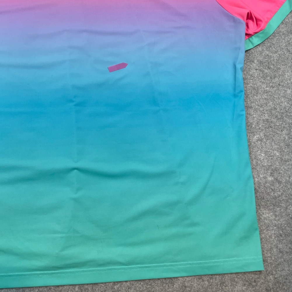 Sunday Swagger Mens Polo Shirt 4XL Pink, Purple, Blue, Teal Short Sleeve Stretch - Picture 13 of 14
